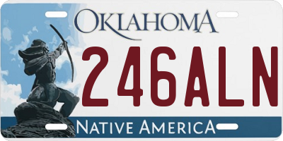 OK license plate 246ALN