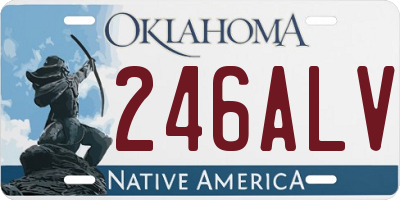OK license plate 246ALV