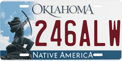 OK license plate 246ALW