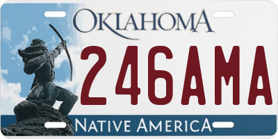 OK license plate 246AMA