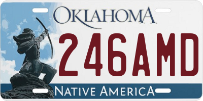 OK license plate 246AMD