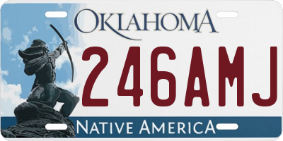 OK license plate 246AMJ