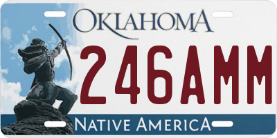 OK license plate 246AMM