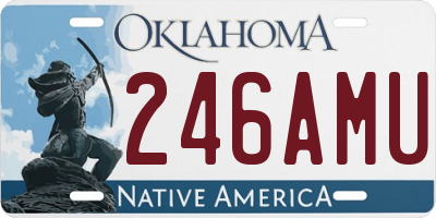 OK license plate 246AMU