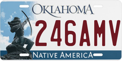 OK license plate 246AMV