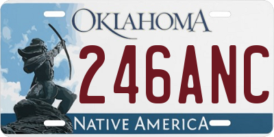 OK license plate 246ANC