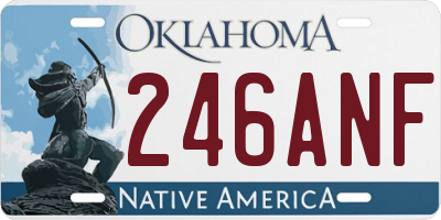 OK license plate 246ANF