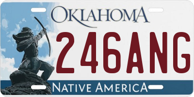 OK license plate 246ANG