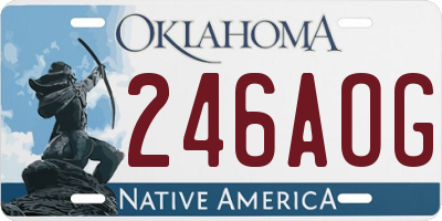 OK license plate 246AOG