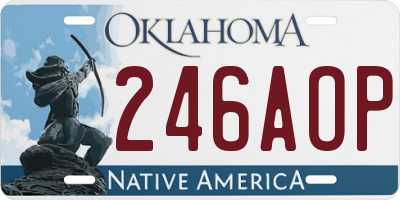 OK license plate 246AOP