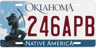 OK license plate 246APB
