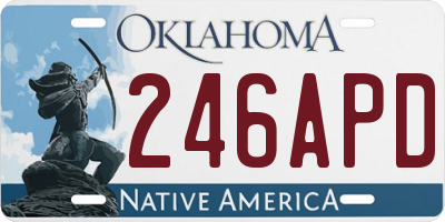 OK license plate 246APD