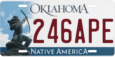 OK license plate 246APE