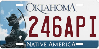 OK license plate 246API