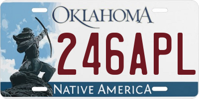 OK license plate 246APL