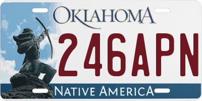 OK license plate 246APN