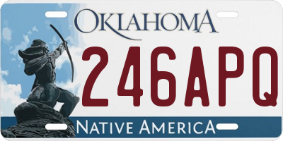 OK license plate 246APQ