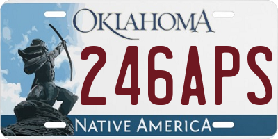 OK license plate 246APS