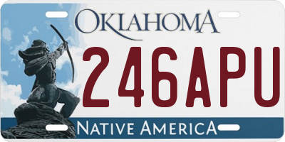 OK license plate 246APU