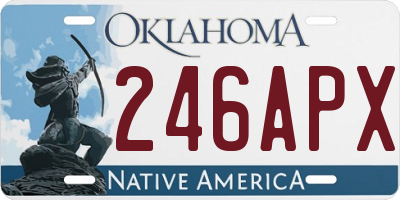 OK license plate 246APX
