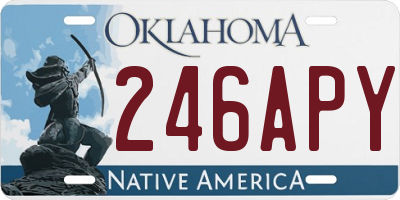 OK license plate 246APY