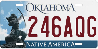 OK license plate 246AQG