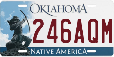 OK license plate 246AQM