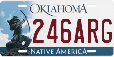 OK license plate 246ARG