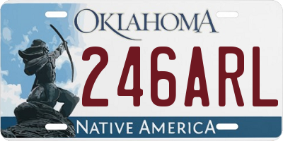 OK license plate 246ARL