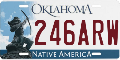 OK license plate 246ARW