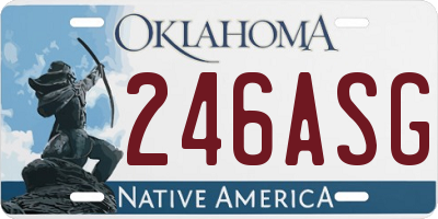 OK license plate 246ASG