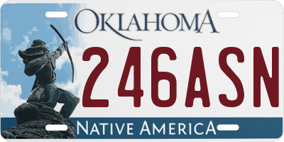 OK license plate 246ASN