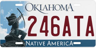 OK license plate 246ATA