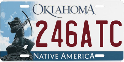 OK license plate 246ATC