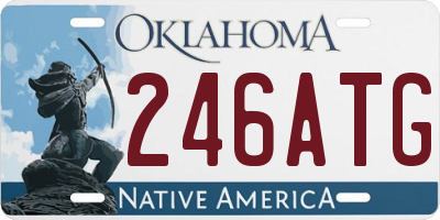 OK license plate 246ATG