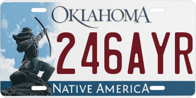 OK license plate 246AYR