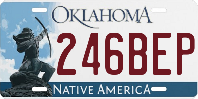 OK license plate 246BEP