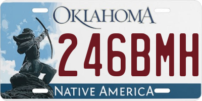 OK license plate 246BMH