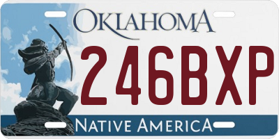 OK license plate 246BXP