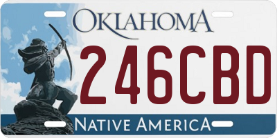 OK license plate 246CBD