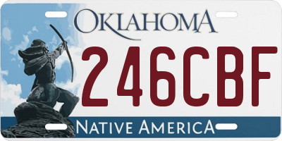 OK license plate 246CBF