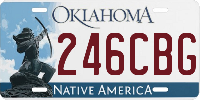 OK license plate 246CBG
