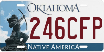 OK license plate 246CFP