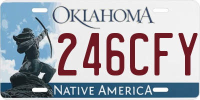 OK license plate 246CFY