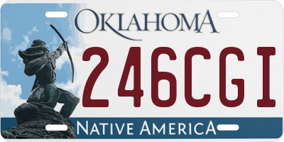 OK license plate 246CGI