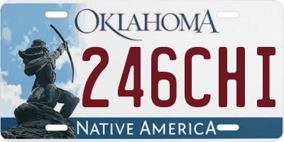 OK license plate 246CHI