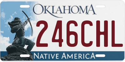 OK license plate 246CHL