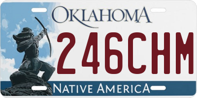 OK license plate 246CHM