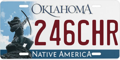 OK license plate 246CHR