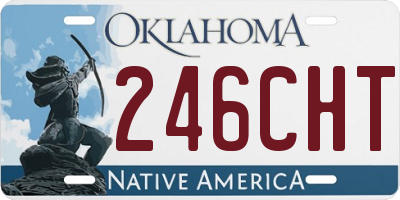 OK license plate 246CHT